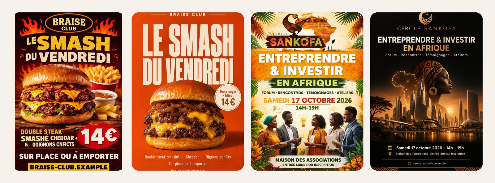 Deux affiches avant et après refonte