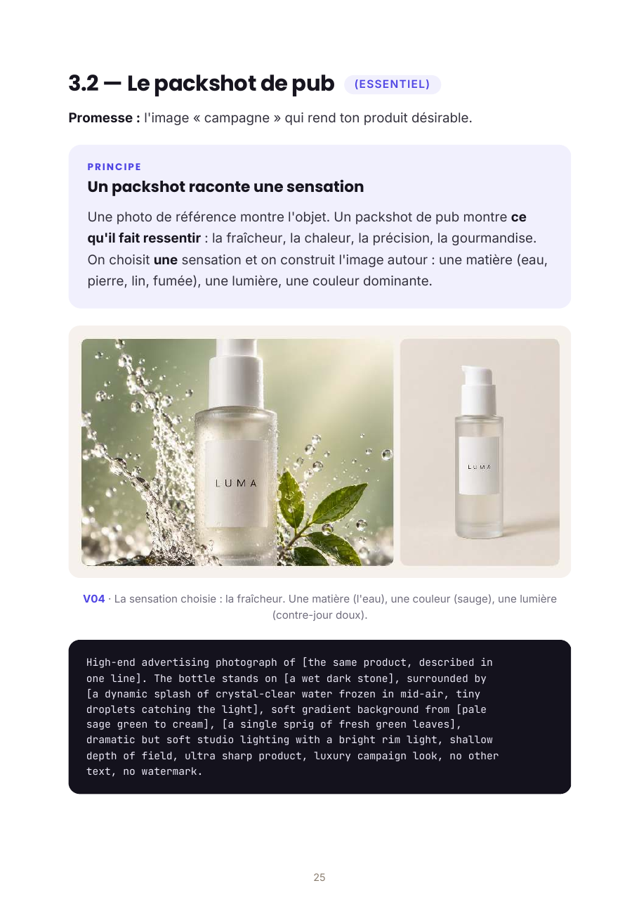 Page réelle du PDF : le packshot de pub